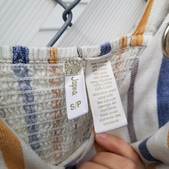 Japna sleeveless striped straight leg jumpsuit S - Picture 6 of 6